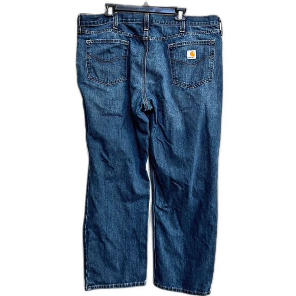 Carhartt Medium Wash Jeans - Men 42 x 30 - Workwear Utilitarian Denim - Picture 4 of 6